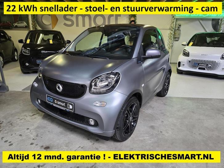 Smart Fortwo EQ 22 kWh snellader - leder - stoel- en stuurve, Auto's, Smart, Bedrijf, Te koop, ForTwo, ABS, Achteruitrijcamera