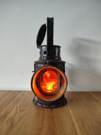Antieke Seinlamp Spoorwegen - Omgebouwd met Dimmer, Antiek en Kunst, Ophalen of Verzenden