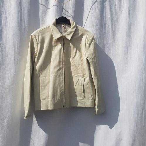 Mooie leren damesjas. Mt 40. Merk A-rticles, Kleding | Dames, Jassen | Zomer, Zo goed als nieuw, Maat 38/40 (M), Beige, Ophalen of Verzenden
