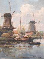Mooi oud olieverfschilderij. Gesigneerd Delfgaauw, Antiek en Kunst, Verzenden