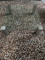 Tafel van gehard glas, Huis en Inrichting, Tafels | Bijzettafels, Ophalen, 75 cm of meer, Rechthoekig, Glas