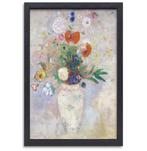 Vaas met bloemen - Odilon Redon canvas + baklijst 60x90cm, Antiek en Kunst, Verzenden