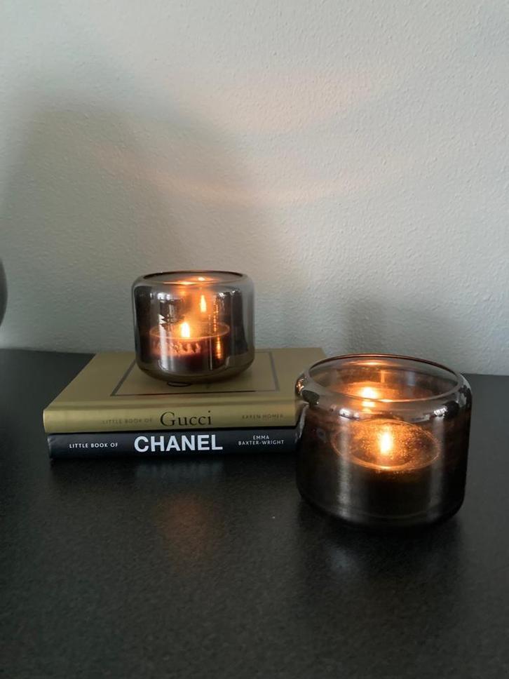 Windlicht Bubble smoke Nieuw!, Huis en Inrichting, Woonaccessoires | Kandelaars en Kaarsen, Nieuw, Kandelaar, Minder dan 25 cm