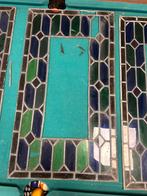 Glas in lood deurpanelen (licht beschadigd), Antiek en Kunst, Ophalen