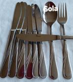 Sola blinkend bestek bewerkte handvatten, Huis en Inrichting, Keuken | Bestek, Ophalen of Verzenden, Zo goed als nieuw, Rvs of Chroom