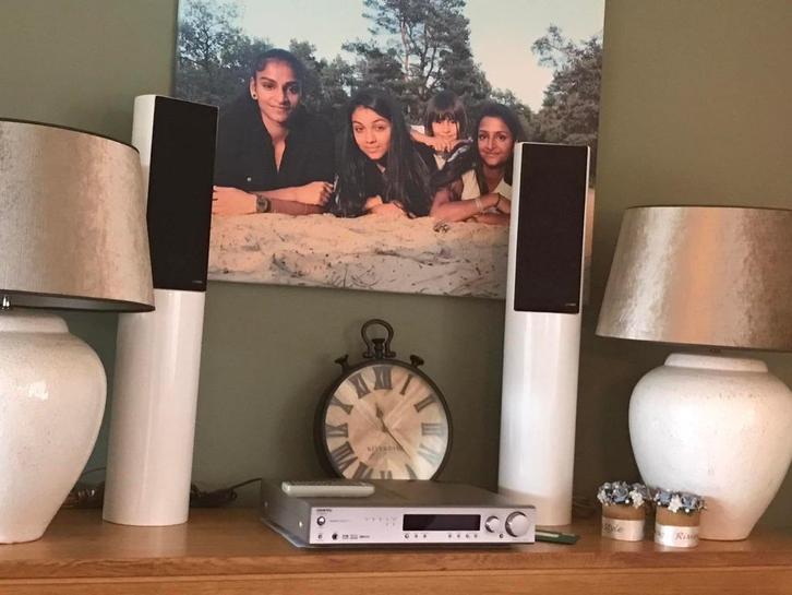 V vox speakers  /Onkyo receiver, Audio, Tv en Foto, Luidsprekers, Gebruikt, Front, Rear of Stereo speakers, Minder dan 60 watt