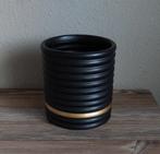 BLOEMPOT zwarr+goud Riverdale 🙂, Rond, Nieuw, Ophalen of Verzenden, Aardewerk