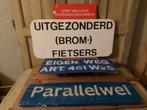 4 oude borden wegenborden wegbord street-art samen 89 euro, Ophalen of Verzenden, Zo goed als nieuw, Reclamebord