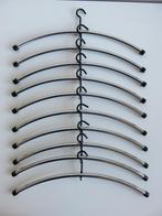 10 vintage design garderobehangers chroom met zwart, Overige typen, Ophalen of Verzenden, Zo goed als nieuw, Minder dan 100 cm