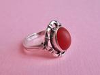 jwg Antiek Art Deco 20s 30s bloedkoraal zilver ring vintage, Sieraden, Tassen en Uiterlijk, Antieke sieraden, Verzenden, Zilver