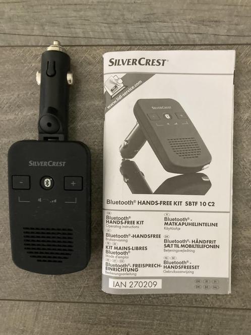 SilverCrest bluetooth handsfree kit SBTF 10 C2, Auto diversen, Carkits, Zo goed als nieuw, Ophalen of Verzenden