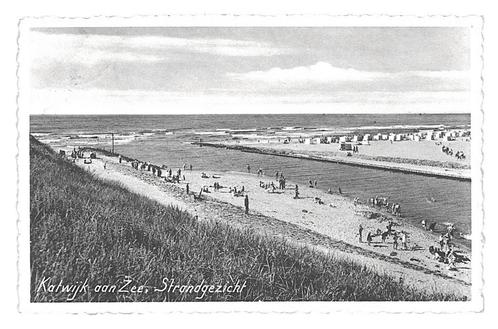 950718	Katwijk aan Zee	strand	1952	Gelopen met postzegel, Verzamelen, Ansichtkaarten | Nederland, Gelopen, Zuid-Holland, 1940 tot 1960