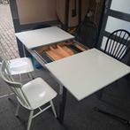 Eettafel met 4 stoelen, Ophalen, Gebruikt, 100 tot 150 cm, 50 tot 100 cm