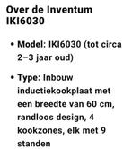 Inventum inductie kookplaat KOOPJE 2 jaar, Zo goed als nieuw, Inbouw, Inductie, 4 kookzones
