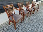4 stuks antieke stoelen, in goede staat, Nieuw, Vijf, Zes of meer stoelen, Stof, Bruin