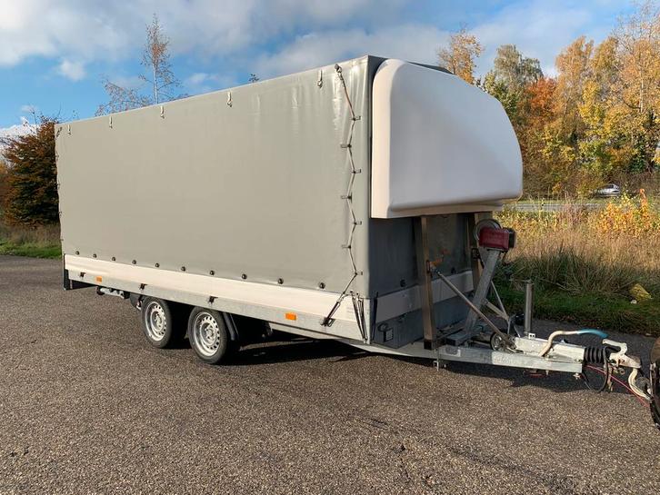 Plateauwagen Hapert AL2000 met huif en mover, Auto diversen, Aanhangers en Bagagewagens, Zo goed als nieuw, Ophalen