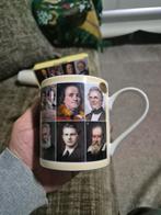 Mok met afbeeldingen van uitvinders, Ophalen of Verzenden, Zo goed als nieuw