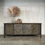 Stalen werkbank, keukeneiland, dressoir, toonbank, Antiek en Kunst, Curiosa en Brocante, Ophalen