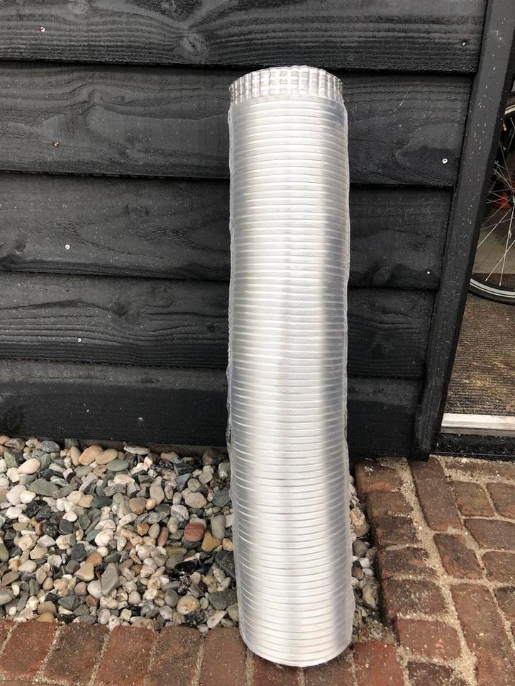 Flexibele aluminium afvoerbuis, Doe-het-zelf en Verbouw, Buizen en Afvoer, Nieuw, Afvoer, Aluminium, Minder dan 2 meter, 80 mm of meer