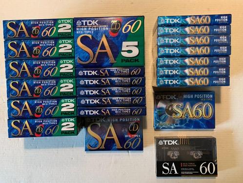 TDK SA 60 gesealde cassettebandjes te koop!, Cd's en Dvd's, Cassettebandjes, Nieuw in verpakking, Onbespeeld, Overige genres, 2 t/m 25 bandjes