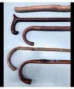 5X Antieke Antieke wandelstok - wandelstokken hout houten, Diversen, Wandelstokken, Ophalen of Verzenden, Zo goed als nieuw, H