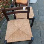 Houten stoel met rieten zitting, Ophalen, Gebruikt, Bruin, Eén