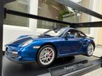 1:18 Porsche 911 997.2 Turbo blauw 2010 Norev, Hobby en Vrije tijd, Modelauto's | 1:18, Auto, Norev, Norev, Zo goed als nieuw