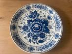 Mooi groot Delfst Blauw bloemen bord 32 sm, Ophalen of Verzenden