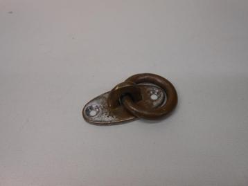 Klassieke Oogplaat met ring, Aanlegring, Afmeerring, messing beschikbaar voor biedingen
