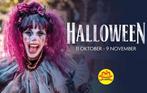 4 tickets Bobbejaanland t/m 4 januari inclusief Halloween, Tickets en Kaartjes, Drie personen of meer, Ticket of Toegangskaart
