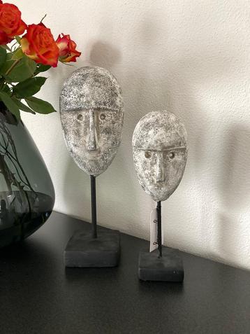 Light & Living ornament Face set-2 beton Nieuw! beschikbaar voor biedingen