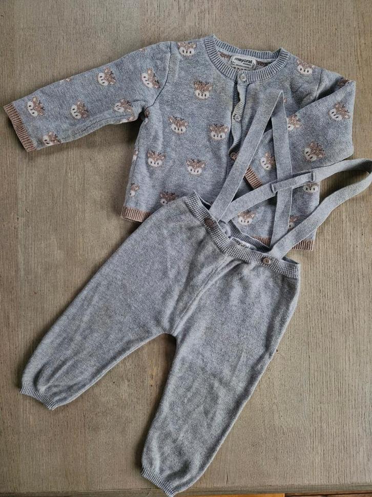 Mayoral set Rendiertjes Trui met Bretels - maat 74, Kinderen en Baby's, Babykleding | Baby-kledingpakketten, Gebruikt, Maat 74