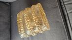 Prachtige vintage goud glazen plafondlamp, Ophalen of Verzenden, Zo goed als nieuw