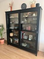 Zwart geverfde servieskast, Huis en Inrichting, Ophalen, Zo goed als nieuw, 25 tot 50 cm