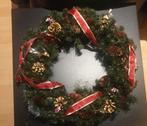 Kerstspullen versieringen, grote krans, heel, met dozen, Diversen, Ophalen, Gebruikt