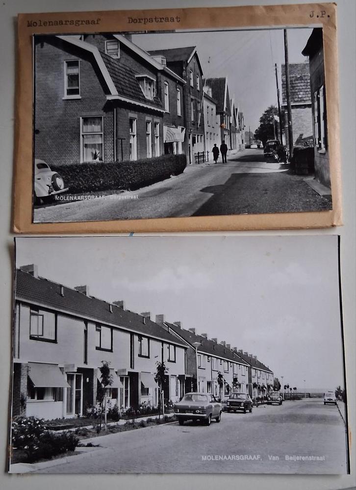 Molenaarsgraag, 1 x glasplaat JosPe,  1 losse kaart, VW/Opel, Verzamelen, Ansichtkaarten | Nederland, Ongelopen, Zuid-Holland