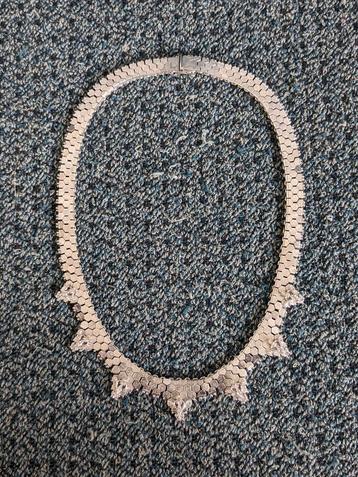 Honeycomb Ketting - Vintage - Witgoud  beschikbaar voor biedingen
