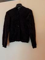 Zwart fluffy vest met glitter mt 146/152, Ophalen of Verzenden, Zo goed als nieuw, Meisje, Trui of Vest