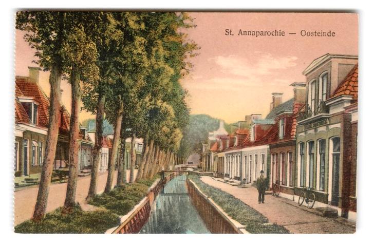 Sint Annaparochie, Oosteinde, Verzamelen, Ansichtkaarten | Nederland, Ongelopen, Friesland, 1920 tot 1940, Verzenden
