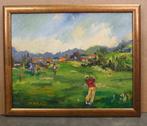 Jean Joseph BAIJOT, op de golfbaan, Antiek en Kunst, Kunst | Schilderijen | Klassiek, Ophalen of Verzenden