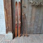 Oude houten ski's skilatten met stokken kinderski's *Etage3*, Gebruikt, Ophalen of Verzenden