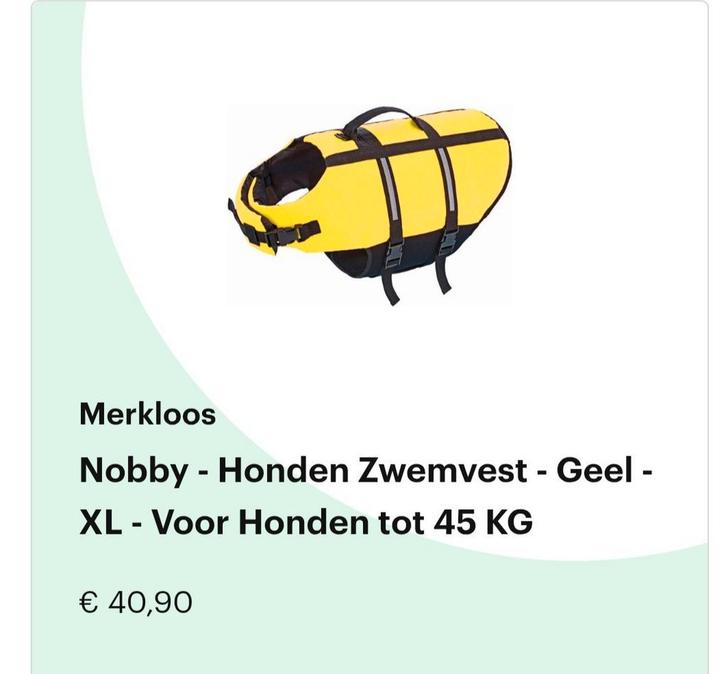 Nobby zwemvest XL, Dieren en Toebehoren, Hondenkleding, Nieuw, Ophalen of Verzenden