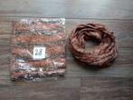 Warme colsjaal. Ronde sjaal. Oranje met bruin. Nieuw! 28, Kleding | Dames, Ophalen of Verzenden, Nieuw, Sjaal