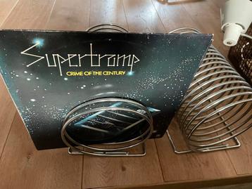 Vintage Lp rek verchroomd beschikbaar voor biedingen