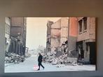 Grote canvas Rotterdam Meent Laurenskerk 200x120cm na oorlog, Ophalen, 125 cm of meer, Zo goed als nieuw, Schilderij