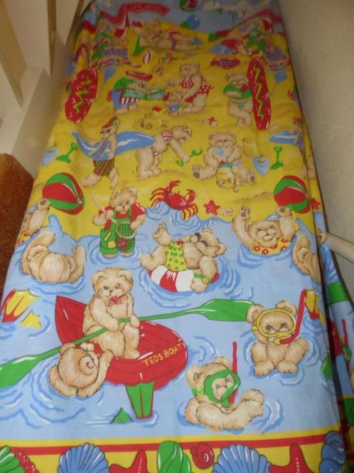 Schattig zomers dekbedovertrek met beertjes/schelpen/strand, Kinderen en Baby's, Kinderkamer | Beddengoed, Gebruikt, Dekbedovertrek
