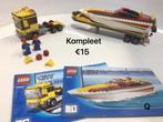 Lego city 4643 speedboot met oplegger en vrachtwagen, Ophalen of Verzenden, Lego, Zo goed als nieuw