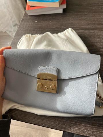 Furla Metropolis tas echt leer blauw 