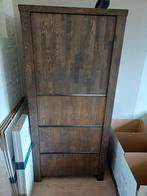 Houten Kast met 3 lades en 1 deurtje, Ophalen, Gebruikt, Eikenhout, 50 tot 100 cm
