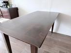 Koloniaal donker houten tafel, Ophalen, Gebruikt, 100 tot 150 cm, Eikenhout